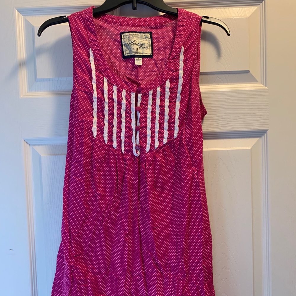 SOLD - Polka dot Tunic tank